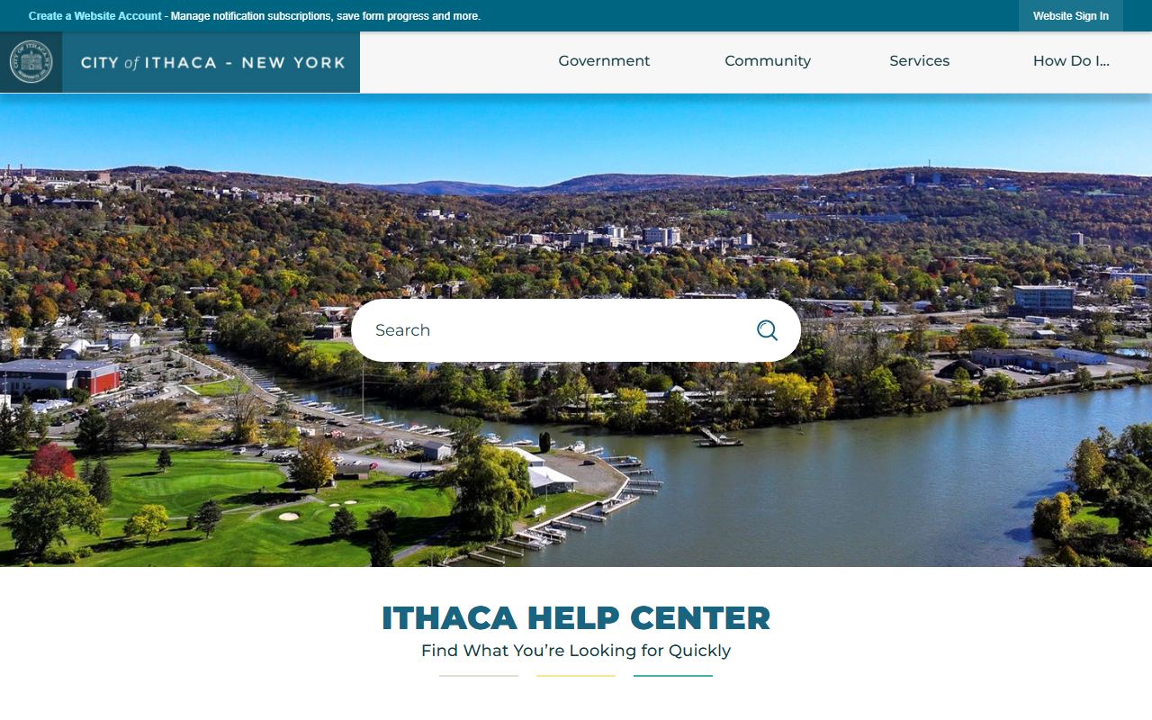 City of Ithaca official website for public records access
