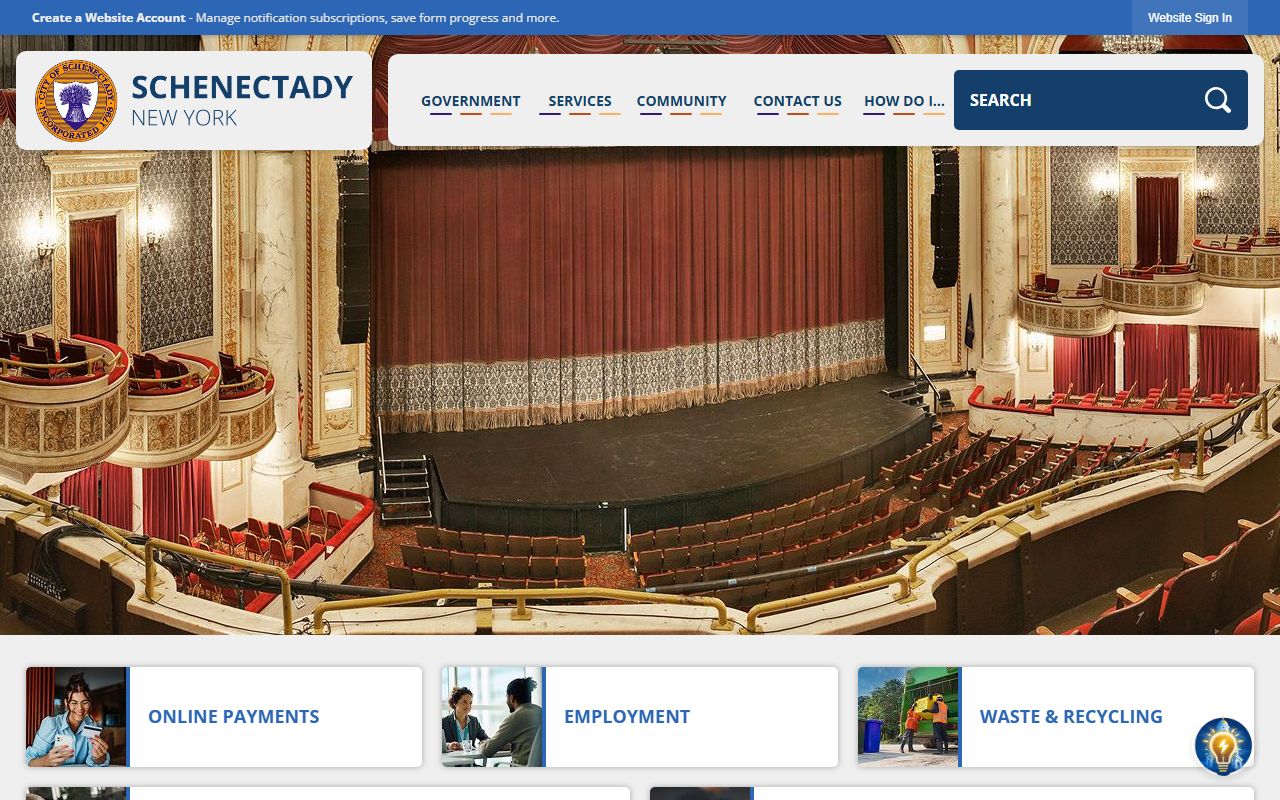 City of Schenectady official website for public records searches