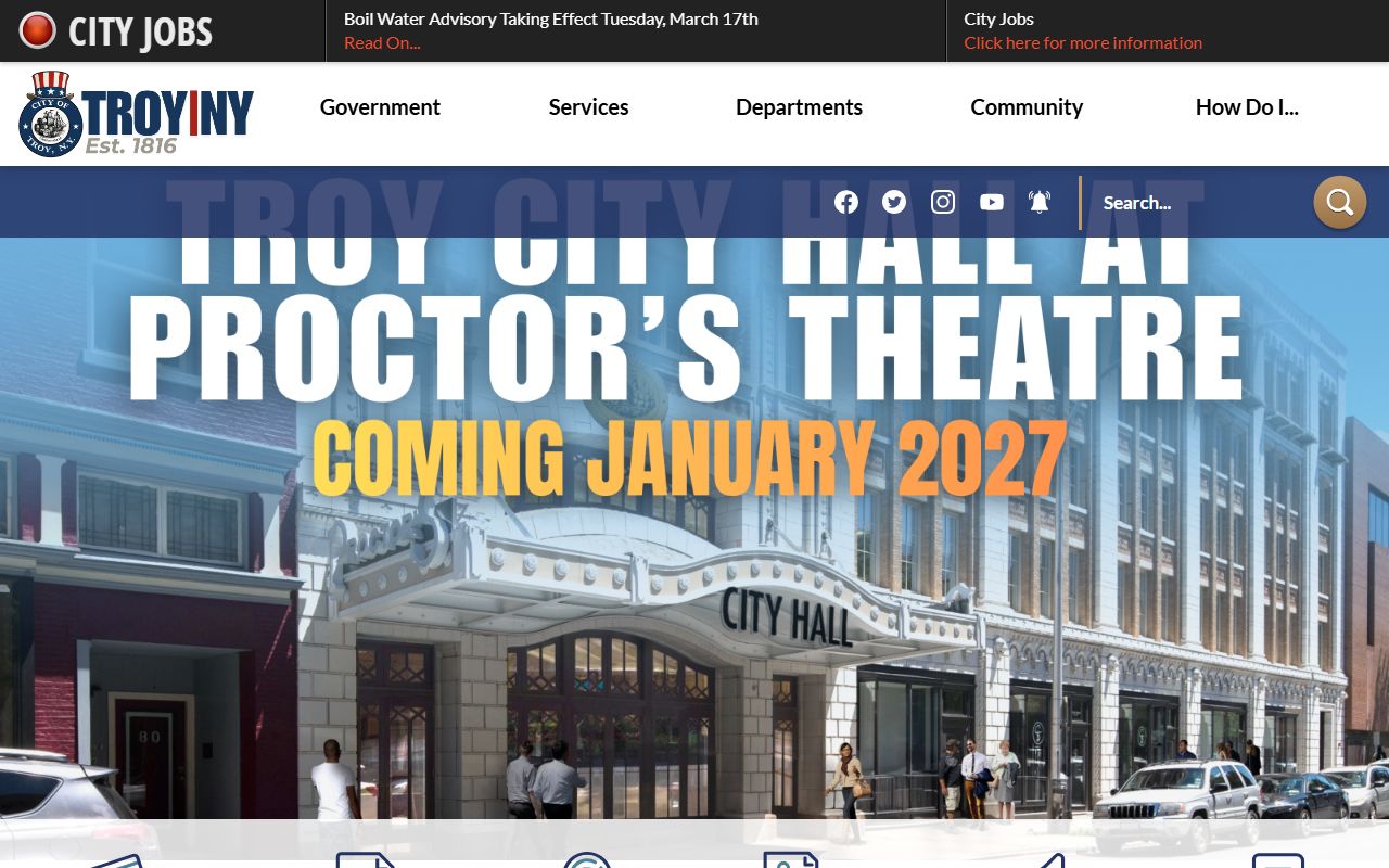 City of Troy official website for public records and city services