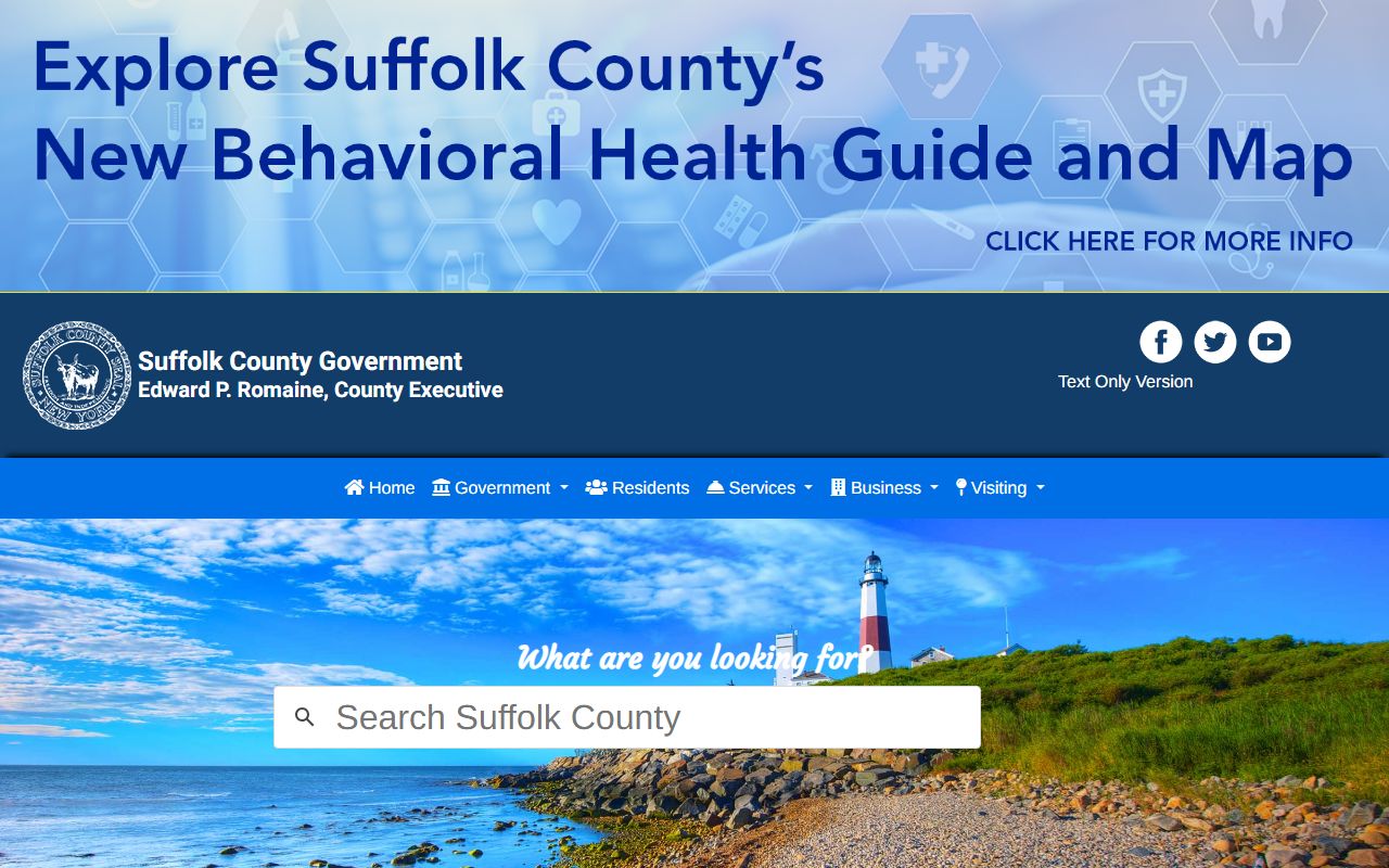 Suffolk County government website public records portal