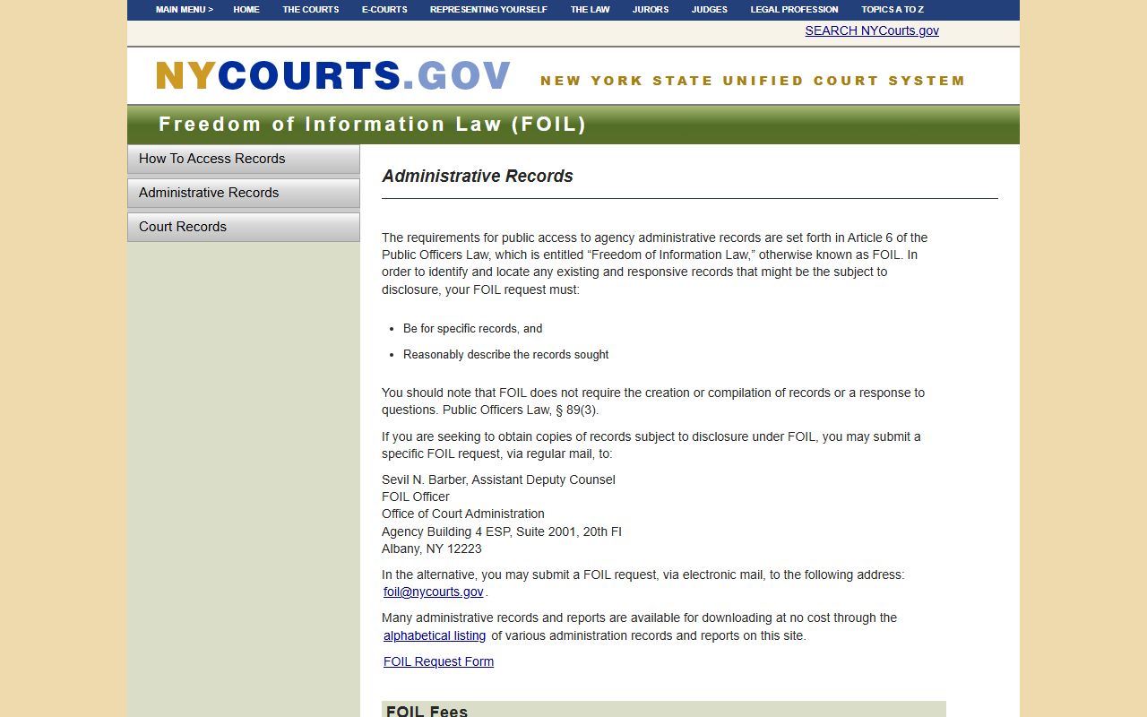 New York phone directory court records access